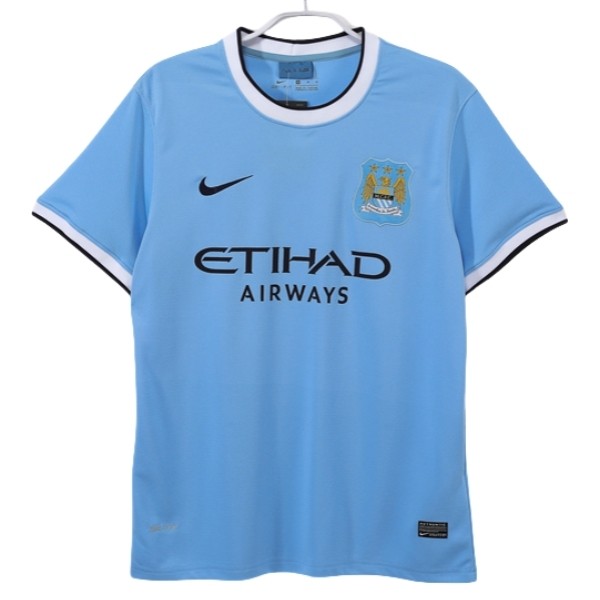 Manchester City Hemmatröja Retro 2013-2014 Kortärmad Billig Fotbollströja 1 Manchester City Hemmatröja Retro 2013-2014 Kortärmad Billig Fotbollströja