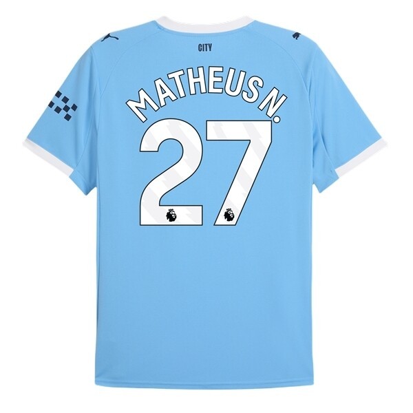 Manchester City Herr Hemmatröja 2025/26 Matheus Nunes #27 Kortärmad Billig Fotbollströja
