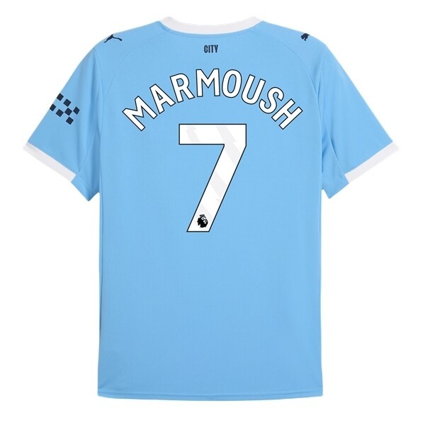Manchester City Herr Hemmatröja 2025/26 Omar Marmoush #7 Kortärmad Billig Fotbollströja 1 Manchester City Herr Hemmatröja 2025/26 Omar Marmoush #7 Kortärmad Billig Fotbollströja