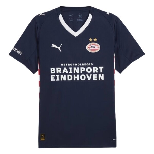 PSV Eindhoven Bortatröja 2025/26 Kortärmad Billig Fotbollströja