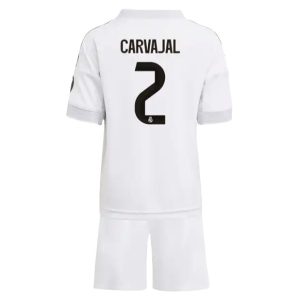 Real Madrid Barn Hemmatröja 2025/26 Daniel Carvajal #2 Fotbollsställ med Shorts