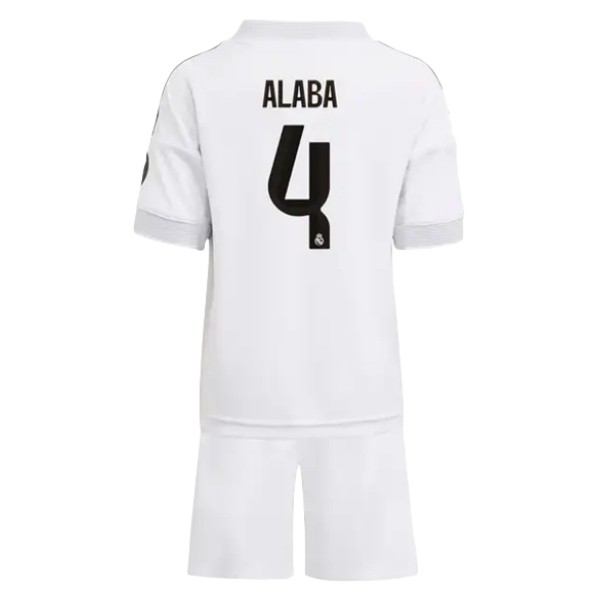 Real Madrid Barn Hemmatröja 2025/26 David Alaba #4 Fotbollsställ med Shorts