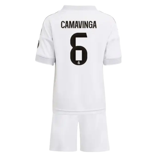 Real Madrid Barn Hemmatröja 2025/26 Eduardo Camavinga #6 Fotbollsställ med Shorts 1 Real Madrid Barn Hemmatröja 2025/26 Eduardo Camavinga #6 Fotbollsställ med Shorts