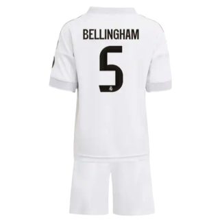 Real Madrid Barn Hemmatröja 2025/26 Jude Bellingham #5 Fotbollsställ med Shorts
