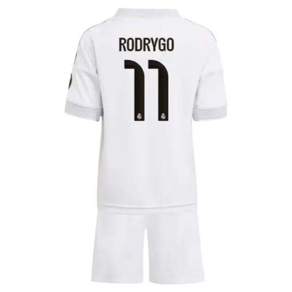 Real Madrid Barn Hemmatröja 2025/26 Rodrygo #11 Fotbollsställ med Shorts 1 Real Madrid Barn Hemmatröja 2025/26 Rodrygo #11 Fotbollsställ med Shorts