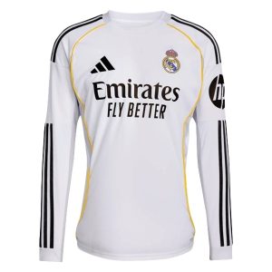 Real Madrid Hemmatröja 2025/2026 Långärmad Billig Fotbollströja