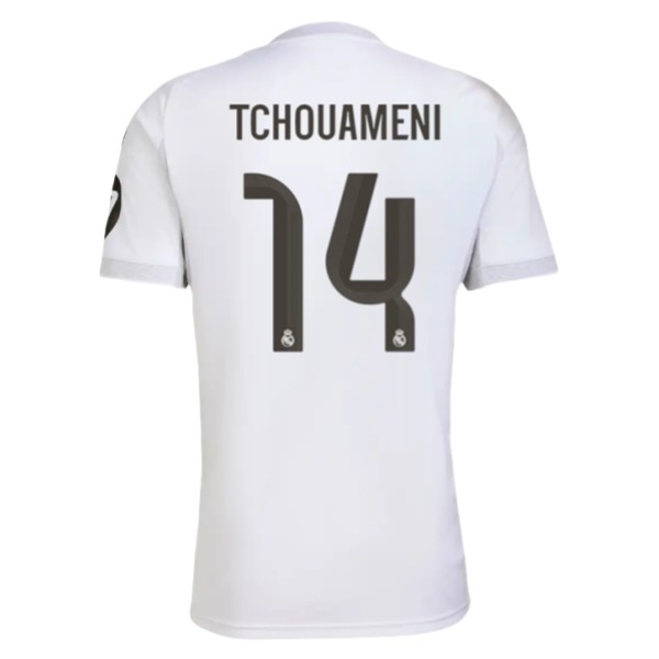 Real Madrid Herr Hemmatröja 2025/26 Aurélien Tchouaméni #14 Kortärmad Billig Fotbollströja 1 Real Madrid Herr Hemmatröja 2025/26 Aurélien Tchouaméni #14 Kortärmad Billig Fotbollströja
