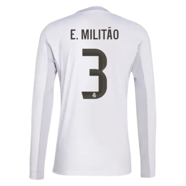 Real Madrid Herr Hemmatröja 2025/26 Éder Militão #3 Långärmad Billig Fotbollströja 1 Real Madrid Herr Hemmatröja 2025/26 Éder Militão #3 Långärmad Billig Fotbollströja
