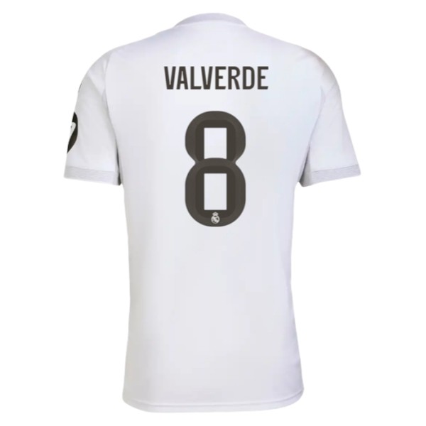 Real Madrid Herr Hemmatröja 2025/26 Federico Valverde #8 Kortärmad Billig Fotbollströja 1 Real Madrid Herr Hemmatröja 2025/26 Federico Valverde #8 Kortärmad Billig Fotbollströja