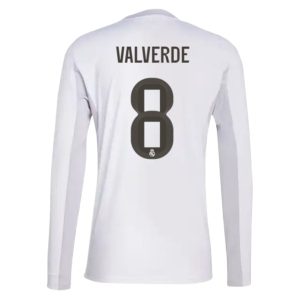 Real Madrid Herr Hemmatröja 2025/26 Federico Valverde #8 Långärmad Billig Fotbollströja