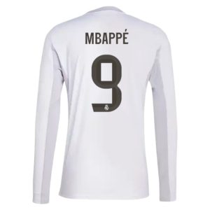 Real Madrid Herr Hemmatröja 2025/26 Kylian Mbappé #9 Långärmad Billig Fotbollströja