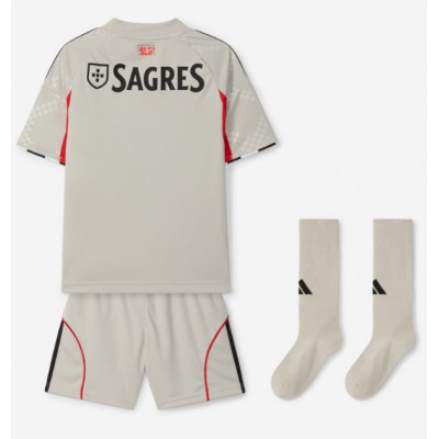 SL Benfica Barn Bortatröja 2025/26 Fotbollsställ med Shorts 2 SL Benfica 2025/26 Bortatröja Barn Set – Kortärmad Fotbollströja med Shorts-1