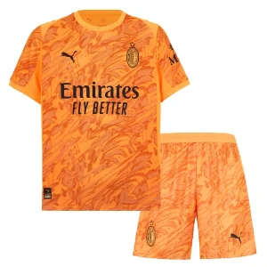 AC Milan Barn Målvakt Bortatröja 2025/26 Orange Fotbollsställ med Shorts