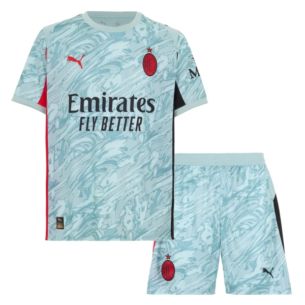 AC Milan Barn Målvakt Hemmatröja 2025/26 Mike Maignan 16 Blå Fotbollsställ med Shorts-1