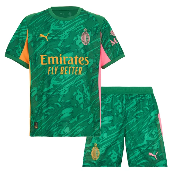 AC Milan Barn Målvakt Tredjetröja 2025/26 Grön Mike Maignan 16 Fotbollsställ med Shorts 2 AC Milan Barn Målvakt Tredjetröja 2025/26 Grön Mike Maignan 16 Fotbollsställ med Shorts-1