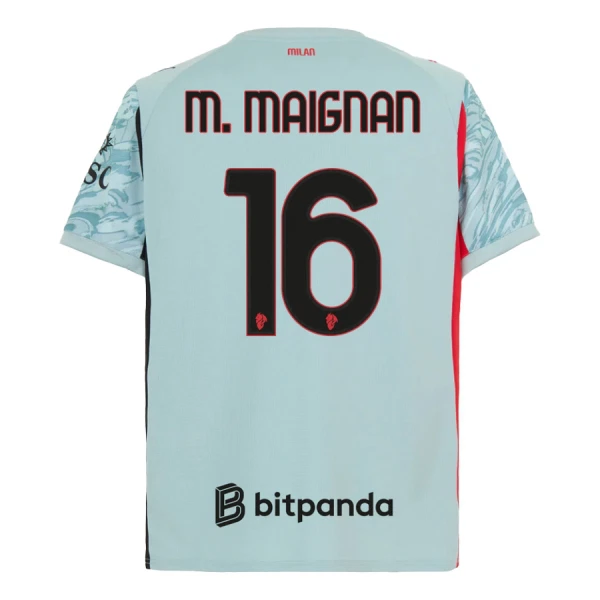 AC Milan Herr Målvakt Hemmatröja 2025/26 Mike Maignan 16 Blå Kortärmad Fotbollströja 1 AC Milan Herr Målvakt Hemmatröja 2025/26 Mike Maignan 16 Blå Kortärmad Fotbollströja