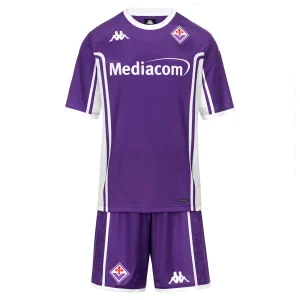 ACF Fiorentina Barn Hemmatröja 2025/26 Kortärmad Fotbollsställ med Shorts