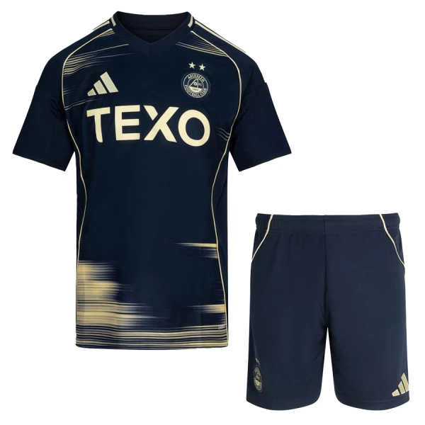 Aberdeen Barn Bortatröja 2025/26 Kortärmad Fotbollsställ med Shorts 1 Aberdeen Barn Bortatröja 2025/26 Kortärmad Fotbollsställ med Shorts