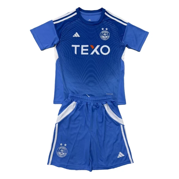 Aberdeen Målvaktströja Barn 2025/26 Blå Kortärmad Fotbollsställ med Shorts