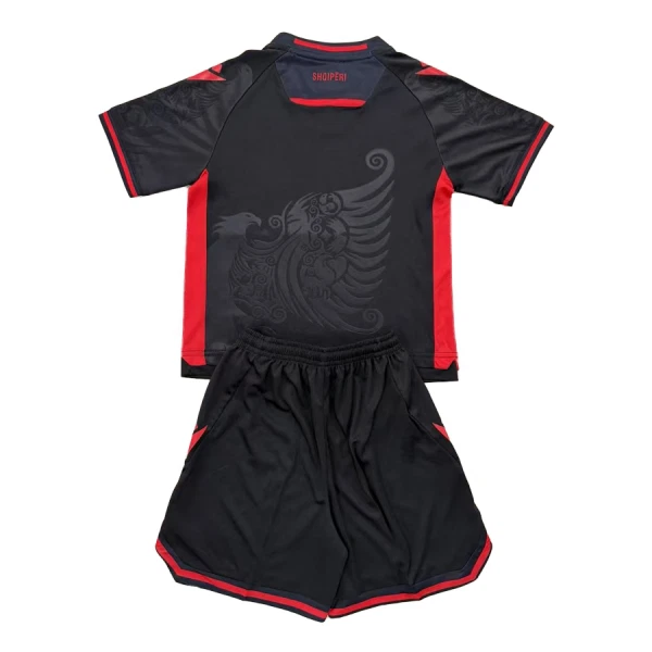 Albanien Barn Tredjetröja 2025/26 Kortärmad Fotbollsställ med Shorts 2 Albanien Barn Tredjetröja 2025/26 Kortärmad Fotbollsställ med Shorts-1
