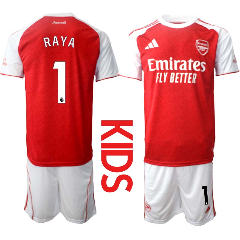 Arsenal Hemmaställ Barn 2025/26 – David Raya 1 – Kortärmad Fotbollströja + Shorts 1 Arsenal Hemmaställ Barn 2025/26 – David Raya 1 – Kortärmad Fotbollströja + Shorts
