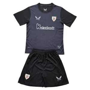 Athletic Bilbao Målvakt Hemmatröja Barn 2025/26 Svart Kortärmad Fotbollsställ med Shorts