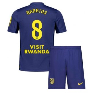 Atlético Madrid Bortaställ 2025/26 Barn Pablo Barrios #8 Kortärmad Fotbollströja + Shorts