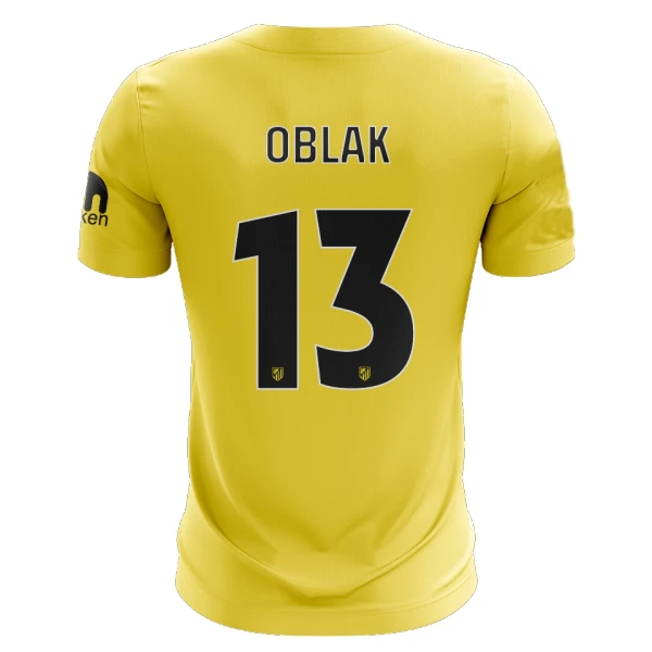 Atlético Madrid Målvaktströja Herr 2025/26 Gul/Vit – Jan Oblak 13 – Kortärmad Fotbollströja 1 Atlético Madrid Målvaktströja Herr 2025/26 Gul/Vit – Jan Oblak 13 – Kortärmad Fotbollströja