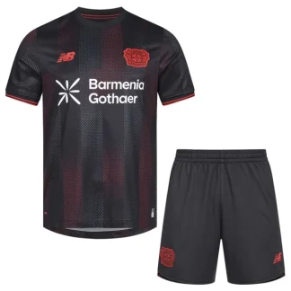 Bayer 04 Leverkusen Barn Hemmatröja 2025/26 Kortärmad Fotbollsställ med Shorts