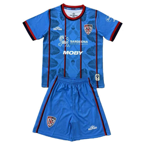Cagliari Calcio Barn Tredjetröja 2025/26 Kortärmad Fotbollsställ med Shorts 1 Cagliari Calcio Barn Tredjetröja 2025/26 Kortärmad Fotbollsställ med Shorts