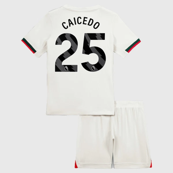 Chelsea Barn Bortatröja 2025/26 Moisés Caicedo 25 Kortärmad Fotbollsställ med Shorts 1 Chelsea Barn Bortatröja 2025/26 Moisés Caicedo 25 Kortärmad Fotbollsställ med Shorts