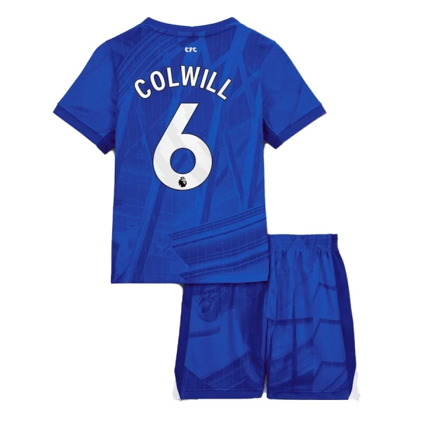 Chelsea Barn Hemmatröja 2025/26 Levi Colwill 6 Kortärmad Fotbollsställ med Shorts 1 Chelsea Barn Hemmatröja 2025/26 Levi Colwill 6 Kortärmad Fotbollsställ med Shorts