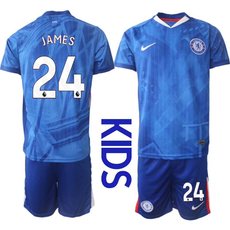 Chelsea FC Hemmaställ Barn 2025/26 – Reece James 24 – Kortärmad Fotbollströja + Shorts 1 Chelsea FC Hemmaställ Barn 2025/26 – Reece James 24 – Kortärmad Fotbollströja + Shorts