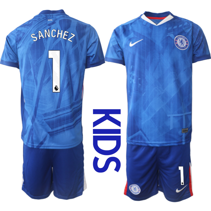 Chelsea FC Hemmaställ Barn 2025/26 – Robert Sanchez 1 – Kortärmad Fotbollströja + Shorts 1 Chelsea FC Hemmaställ Barn 2025/26 – Robert Sanchez 1 – Kortärmad Fotbollströja + Shorts