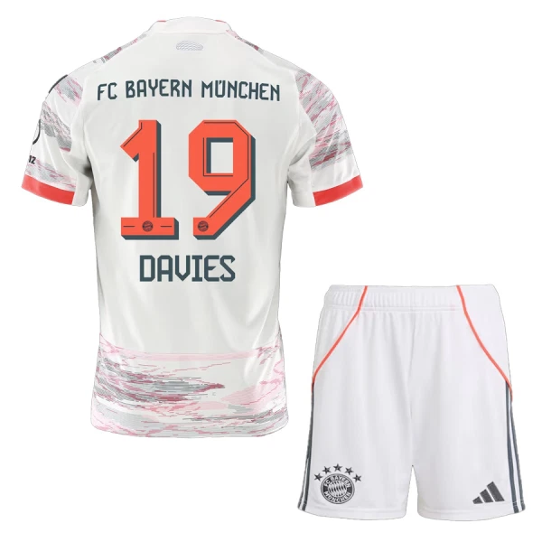 FC Bayern München Barn Bortatröja 2025/26 Alphonso Davies 19 Kortärmad Fotbollsställ med Shorts 1 FC Bayern München Barn Bortatröja 2025/26 Alphonso Davies 19 Kortärmad Fotbollsställ med Shorts