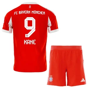FC Bayern München Barn Hemmatröja 2025/26 Harry Kane 9 Kortärmad Fotbollsställ med Shorts