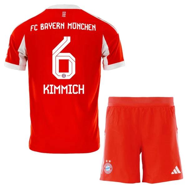FC Bayern München Barn Hemmatröja 2025/26 Joshua Kimmich 6 Kortärmad Fotbollsställ med Shorts 1 FC Bayern München Barn Hemmatröja 2025/26 Joshua Kimmich 6 Kortärmad Fotbollsställ med Shorts