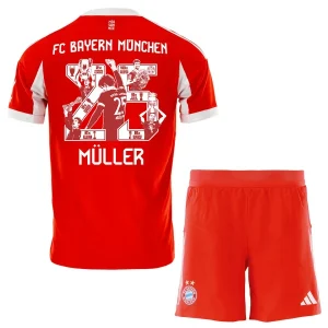 FC Bayern München Thomas Müller 25 Hemmatröja Barn 2025/26 Specialutgåva med Shorts