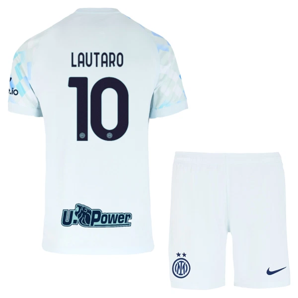 Inter Milan Barn Bortatröja 2025/26 Lautaro Martinez 10 Kortärmad Fotbollsställ med Shorts Inter Milan Barn Bortatröja 2025/26 Lautaro Martinez 10 Kortärmad Fotbollsställ med Shorts
