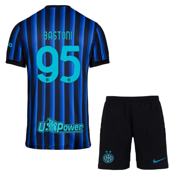 Inter Milan Barn Hemmatröja 2025/26 Alessandro Bastoni 95 Kortärmad Fotbollsställ med Shorts 1 Inter Milan Barn Hemmatröja 2025/26 Alessandro Bastoni 95 Kortärmad Fotbollsställ med Shorts