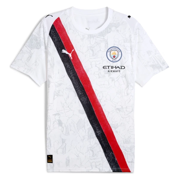 Manchester City KidSuper Herr Hemmatröja Special Edition 2025/26 FIFA Klubblags-VM Vit Kortärmad Tröja 1 Manchester City KidSuper Herr Hemmatröja Special Edition 2025/26 FIFA Klubblags-VM Vit Kortärmad Tröja