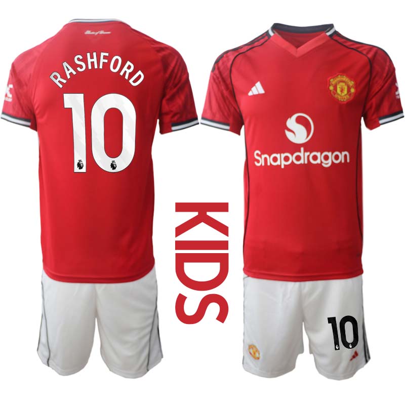 Manchester United Hemmaställ Barn 2025/26 – Marcus Rashford 10 – Kortärmad Fotbollströja + Shorts 1 Manchester United Hemmaställ Barn 2025/26 – Marcus Rashford 10 – Kortärmad Fotbollströja + Shorts