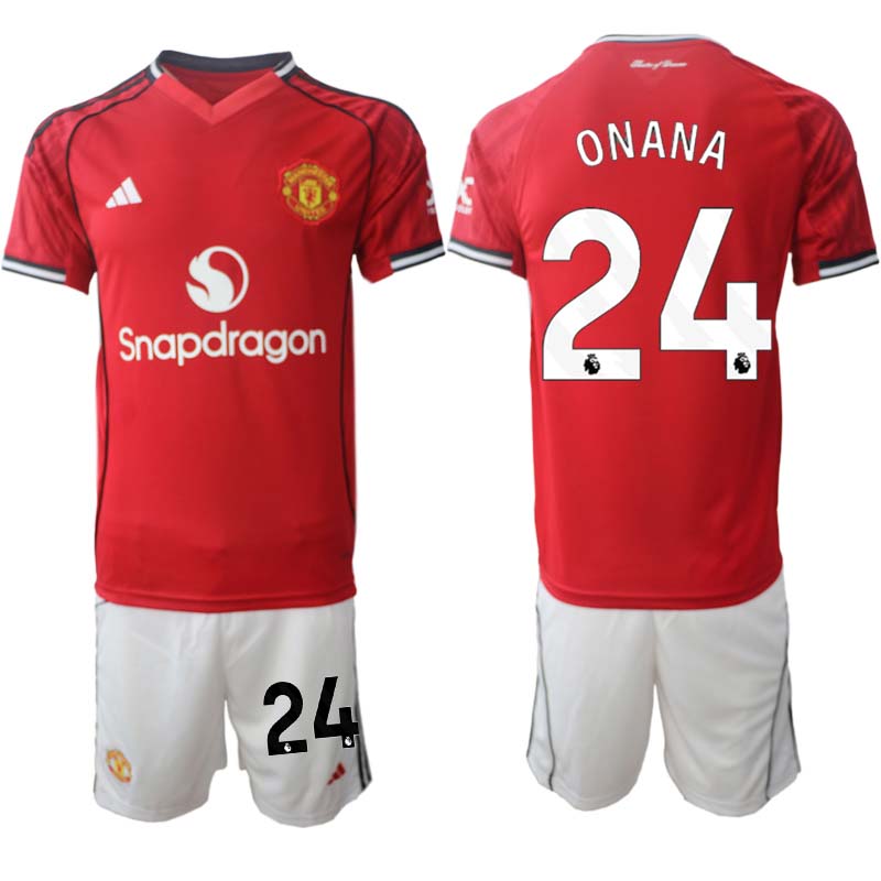 Manchester United Hemmaställ Herr 2025/26 – Andre Onana 24 – Kortärmad Fotbollströja + Shorts