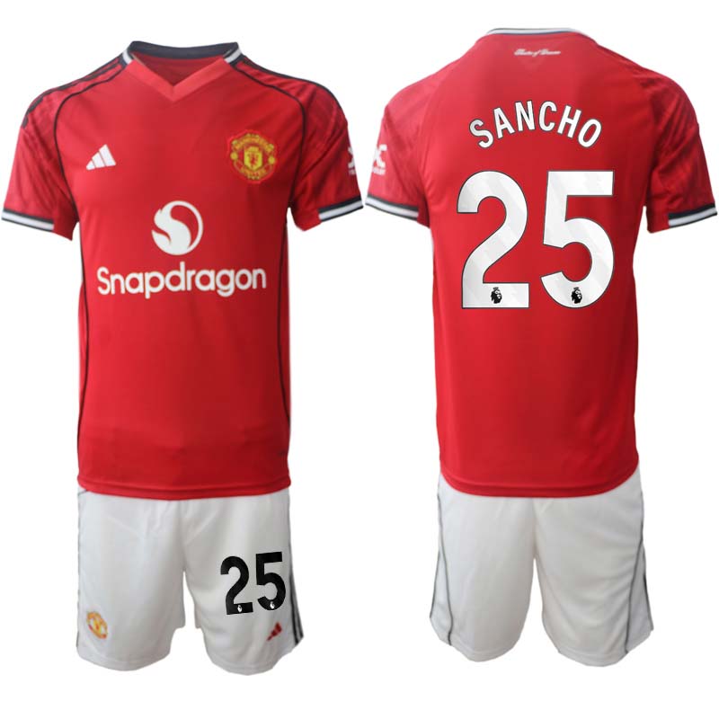 Manchester United Hemmaställ Herr 2025/26 – Jadon Sancho 25 – Kortärmad Fotbollströja + Shorts 1 Manchester United Hemmaställ Herr 2025/26 – Jadon Sancho 25 – Kortärmad Fotbollströja + Shorts