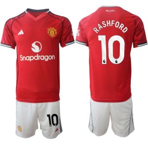Manchester United Hemmaställ Herr 2025/26 – Marcus Rashford 10 – Kortärmad Fotbollströja + Shorts