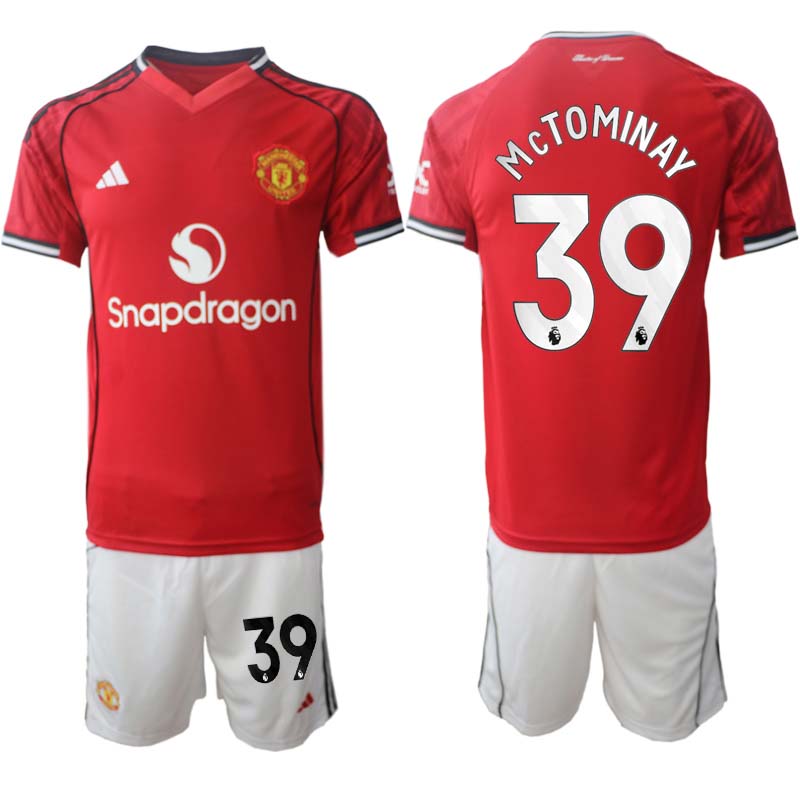 Manchester United Hemmaställ Herr 2025/26 – Scott McTominay 39 – Kortärmad Fotbollströja + Shorts
