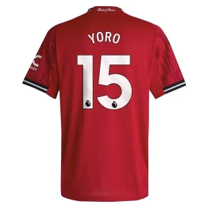 Manchester United Herr Hemmatröja 2025/26 – Leny Yoro 15 – Kortärmad Fotbollströja