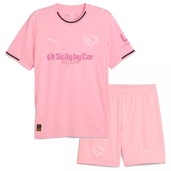 Palermo Barn Hemmatröja 2025/26 Kortärmad Fotbollsställ med Shorts 1 Palermo Barn Hemmatröja 2025/26 Kortärmad Fotbollsställ med Shorts