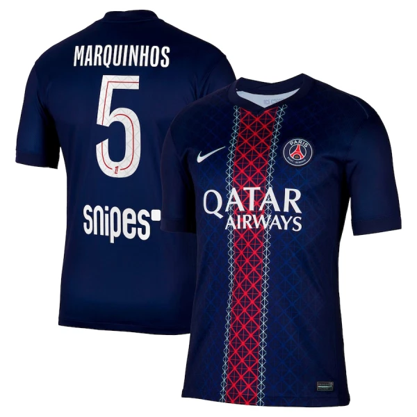 Paris Saint-Germain Herr Hemmatröja 2025/26 – Marquinhos 5 – Kortärmad Fotbollströja 1 Paris Saint-Germain Herr Hemmatröja 2025/26 – Marquinhos 5 – Kortärmad Fotbollströja