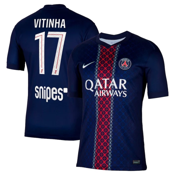 Paris Saint-Germain Herr Hemmatröja 2025/26 – Vitinha Ferreira 17 – Kortärmad Fotbollströja